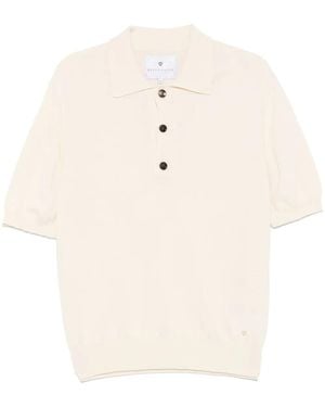 Seven Gauge Poloshirt Aus Krepp - Natur