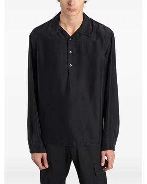 Barena Genga Button-Placket Long-Sleeve Shirt - Black