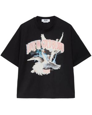 MSGM グラフィック Tシャツ - ブラック