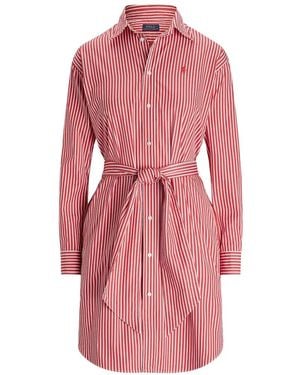 Polo Ralph Lauren Robe Courte À Rayures - Pink