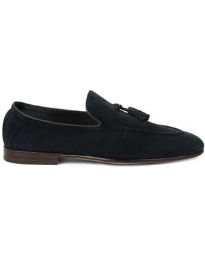 Brunello Cucinelli Tassel-Detail Suede Loafers - Black