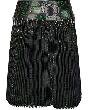 Chopova Lowena Carabiner Pleated Skirt - Black