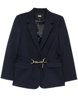 Maje Sakko Mit Nadelstreifen - Blau