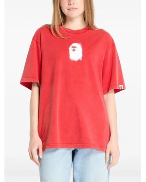 A Bathing Ape Ape Head-Print T-Shirt - Red