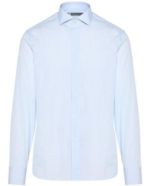 Canali Striped Shirt - Blue
