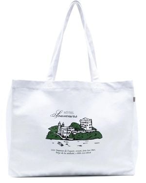 A.P.C. Bolso shopper Hôtel JJJound - Blanco