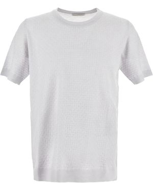 GOES BOTANICAL Fein Gestricktes T-Shirt - Weiß