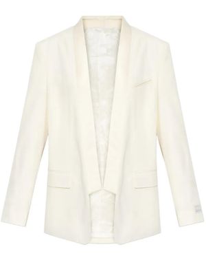 KENZO Shawl Lapel Pocket Blazer - White