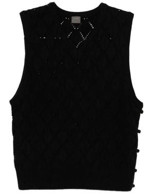 TEAM WANG design Reset Knitted Vest - Black