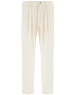 Herno Pantaloni Plissé - Bianco