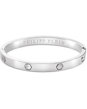 Philipp Plein Snake Hexagon Bracelet - White