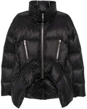 Rick Owens Quilted Funnel-Neck Puffer Jacket - Black