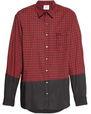 Vetements Checked Two-Tone Shirt - Red