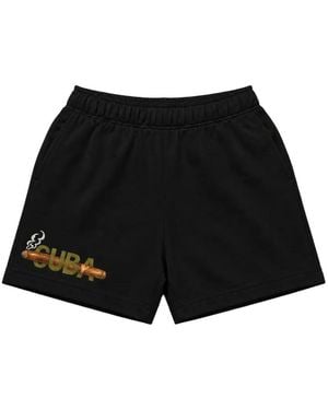 Melt Cuba Graphic-Print Shorts - Black