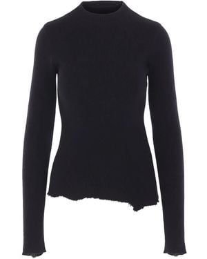 Ziggy Chen Ribbed Jumper - Blue