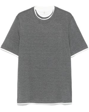 Brunello Cucinelli シルクブレンド Tシャツ - グレー