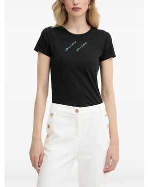 ARMANI EXCHANGE Logo-Detail T-Shirt - Black