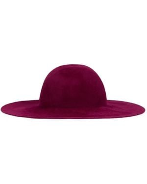 Alberta Ferretti Wide-Brimmed Felt Hat - Purple