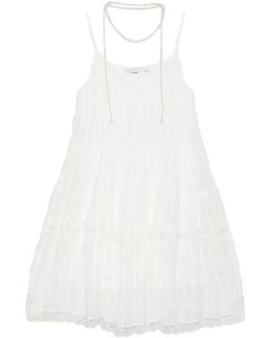 B+ AB Sleeveless Dress - White
