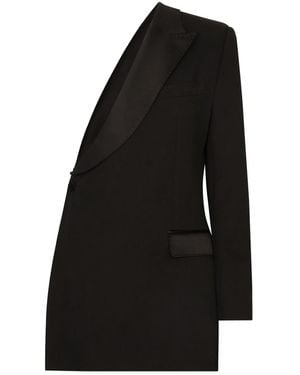Dolce & Gabbana One-Shoulder Asymmetric Blazer - Black