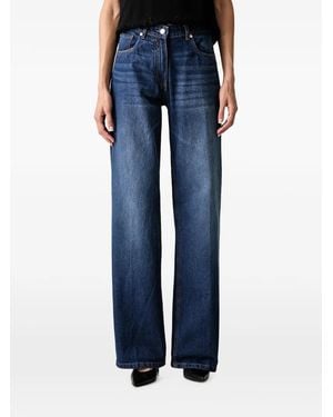 Silvian Heach Padis Faded Wide-Leg Jeans - Blue