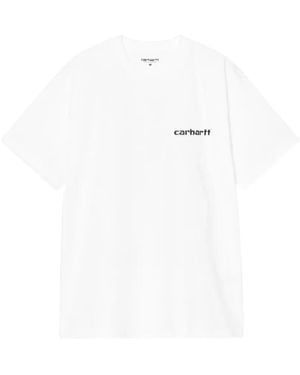 Carhartt Archive Script Logo Graphic T-Shirt - White