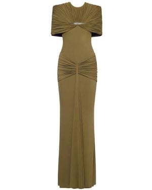 Chats by C.Dam Virginia Draped Metal-Accented Dress - Green