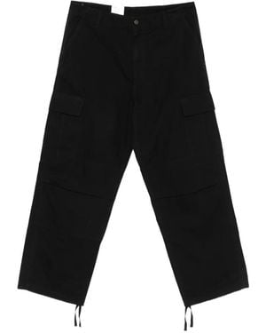 Carhartt Og Stone-Washed Cargo Pants - Black