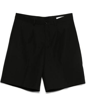 BE ABLE Pleated Cotton Shorts - Black