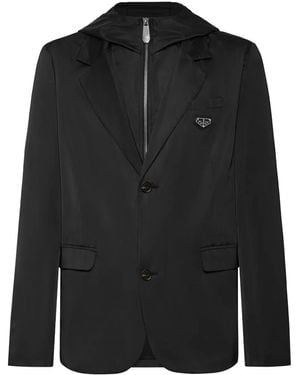 Philipp Plein Sakko Mit Kapuze - Schwarz