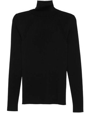 Junya Watanabe Ribbed-Knit Roll-Neck Jumper - Black