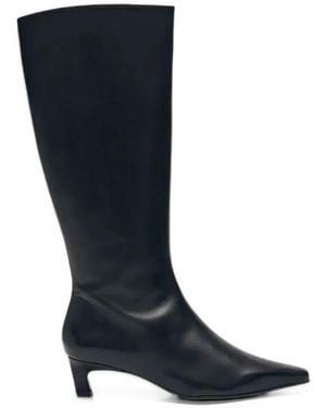 Alohas Gema Pointed-Toe Kitten-Heel Boots - Black