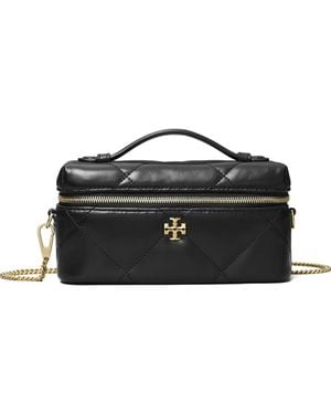 Tory Burch Kira Diamond Quilt East-West Vanity Case - Black