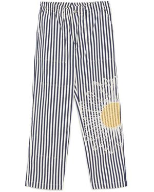 Joshua Sanders Striped Tapered Pants - Blue