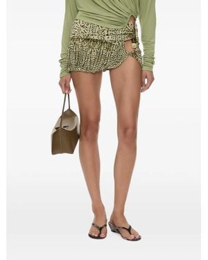 Christopher Esber Beach Glass Bubble Mini Skirt - Green