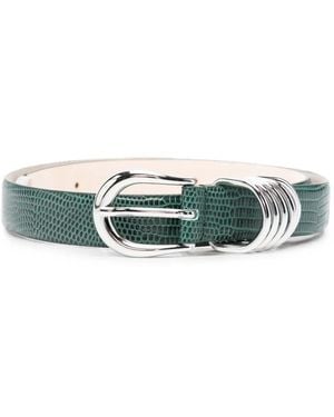 DEHANCHE Hollyhock Lizard-Effect Belt - Green