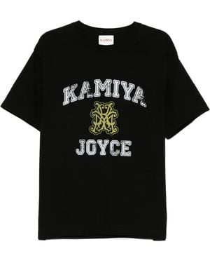 KAMIYA T-Shirt Con Stampa - Nero