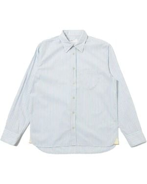 Universal Works Lazy Day Stripe Pocket Shirt - White