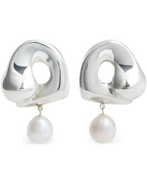AGMES X Simone Bodmer-Turner Large Sandra Drop Earrings - White