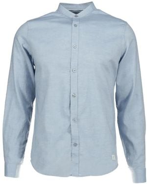 NOWADAYS Chemise Nos036 En Tissu Oxford Chiné - Blue