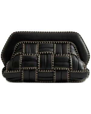 THEMOIRÈ Stitched Clutch Bag - ブラック