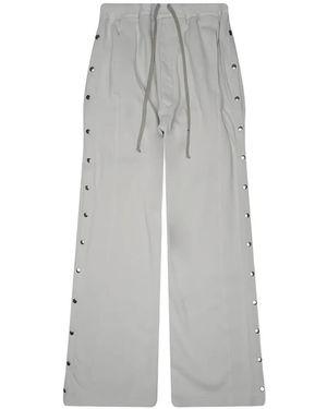 Rick Owens Pusher Wide-Leg Trousers - Grey