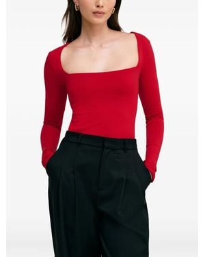 MARCELLA Top Yvonne Con Cuello Cuadrado - Rojo