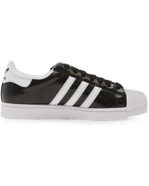 adidas Superstar Ii Snakeskin-Effect Sneakers - Black