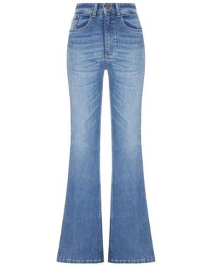 Lois High-Waisted Flared Jeans - Blue