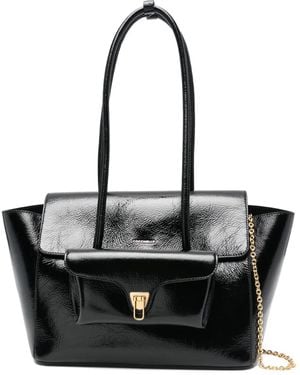 Coccinelle Sac Cabas Double Beat Grand Format - Noir