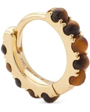 We by WHITEbIRD Ismène Tiger Eye Hoop Earring - Metallic