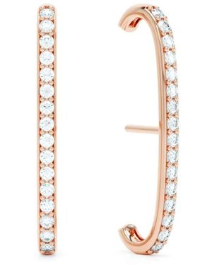 LOEV 14Kt Rose Allday Diamond Ear Cuffs - White