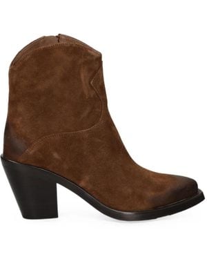 Ash Suede Ankle Boots - Brown
