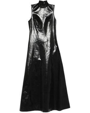 Alexander Wang Robe Longue Sans Manches À Col Roulé - Black